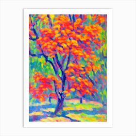 Kentucky Coffeetree tree Abstract Block Colour Art Print