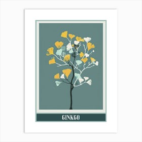 Ginkgo Tree Flat Illustration 5 Poster Art Print