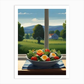 Salad By The Window Art Print