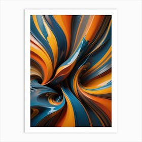 Abstract Painting Tidal Reflections Art Print