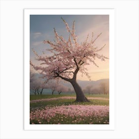 Cherry Blossom Tree Art Print