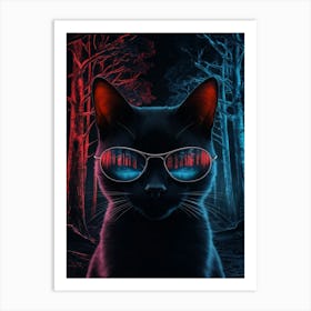 Cat With Sunglasses Art Print