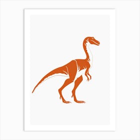 Gallimimus Dinosaur Silhouette Art Print