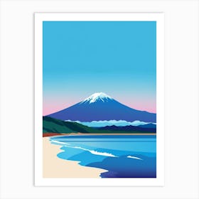 Mount Fuji Japan 1 Colourful Illustration Art Print