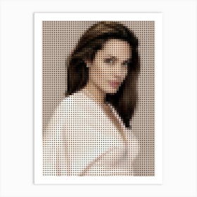 Angelina Jolie In Style Dots Art Print