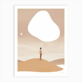 Man In The Desert 1 Art Print