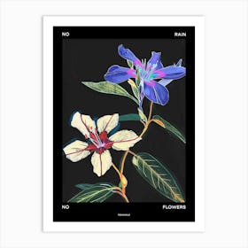 No Rain No Flowers Poster Periwinkle 2 Art Print