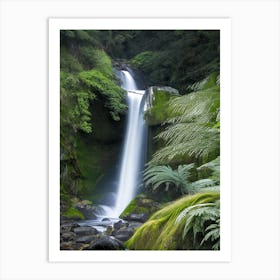 Mclean Falls, New Zealand Realistic Photograph (1) Art Print