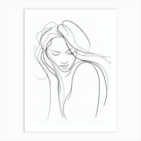 Line Drawing Of A Woman 1 Art Print