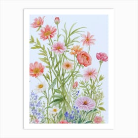 Beautiful Colorful Flowers Art Print