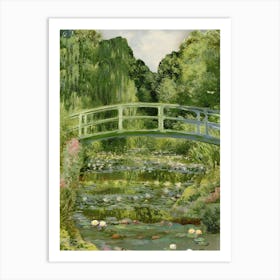 Water Lily Bridge Art Print