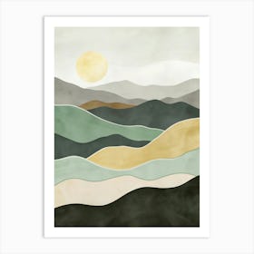 Mountains Soft Colors Art Print