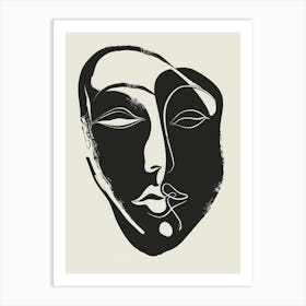 Mask Of A Woman 1 Art Print