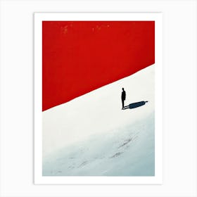 Man In The Snow Art Print