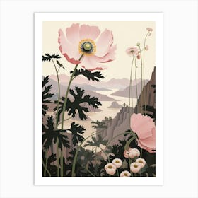Flower Illustration Anemone 2 Art Print