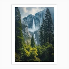 Waterfall Forest (29) Art Print