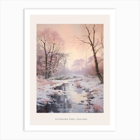 Dreamy Winter Painting Poster Richmond Park England 2 Art Print