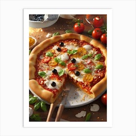 Pizza On A Plate Art Print