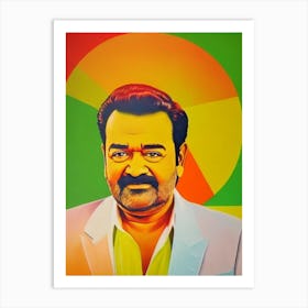 Mohanlal Colourful Pop Movies Art Movies Art Print