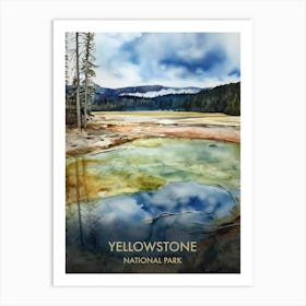 Yellowstone Park Watercolour 4 Art Print