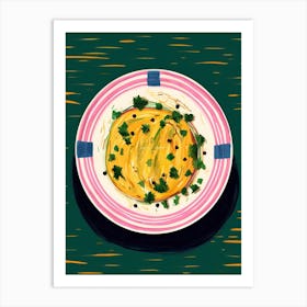 A Plate Of Pumpkins, Autumn Food Illustration Top View 77 Art Print
