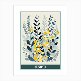 Juniper Tree Flat Illustration 4 Poster Art Print