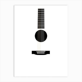 Black and White Guitar 1 Art Print