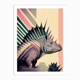 Compsosuchus Pastel Dinosaur Art Print