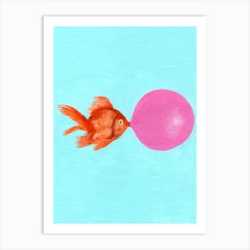 Goldfish With Bubblegum Art Print