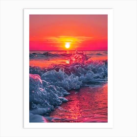 Sunset At The Beach 8 Art Print