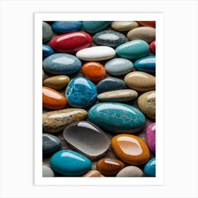 Colorful Pebbles Art Print