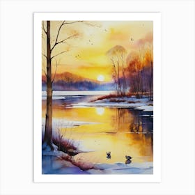 Winter Sunset 8 Art Print