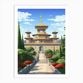 Topkapi Palace Pixel Art 7 Art Print