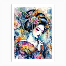 Creative Geisha Illustration 36 Art Print