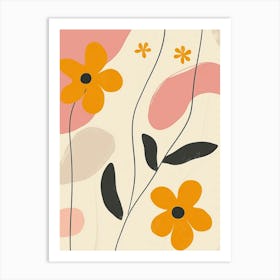 Abstract Flowers 53 Art Print