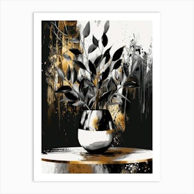 Black And Gold 110 Art Print