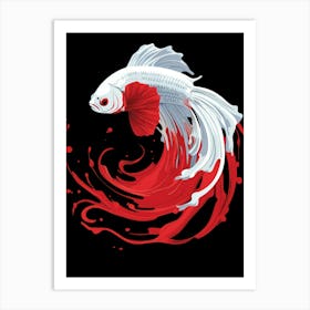 Siamese Fish Art Print