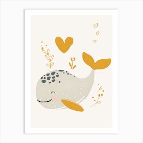 Cute Whale Kids and Nursery Art Print