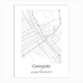 Canegrate,Italy Minimalist Map Poster