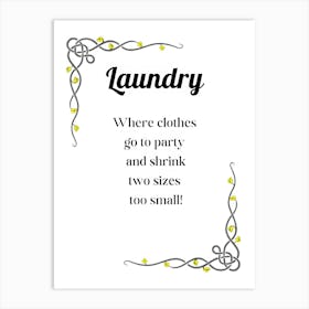 Laundry Art Print