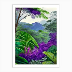 Costa Rica Soft Colours Tropical Destination Art Print