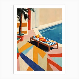 Lounge By The Pool Art Print