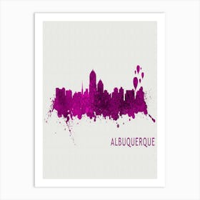 Albuquerque New Mexico City Purple Art Print