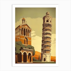 Leaning Tower Of Pisa Art Print