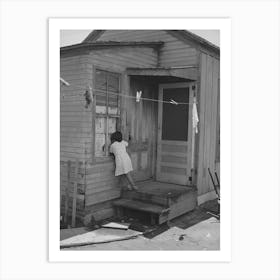 Little Mexican Girl Looking In Window Of Her Home, San Diego, California By Russell Lee Art Print