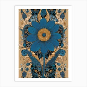 Blue Daisy Art Print