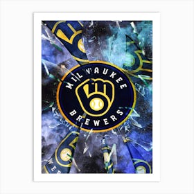 Milwaukee Brewers Baseball Poster Art Print