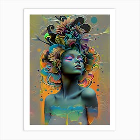 Beautiful woman, portrait, "Time To Be Me" Art Print