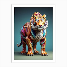 Polygonal Tiger Art Print