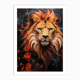 Lion painting 1 Art Print